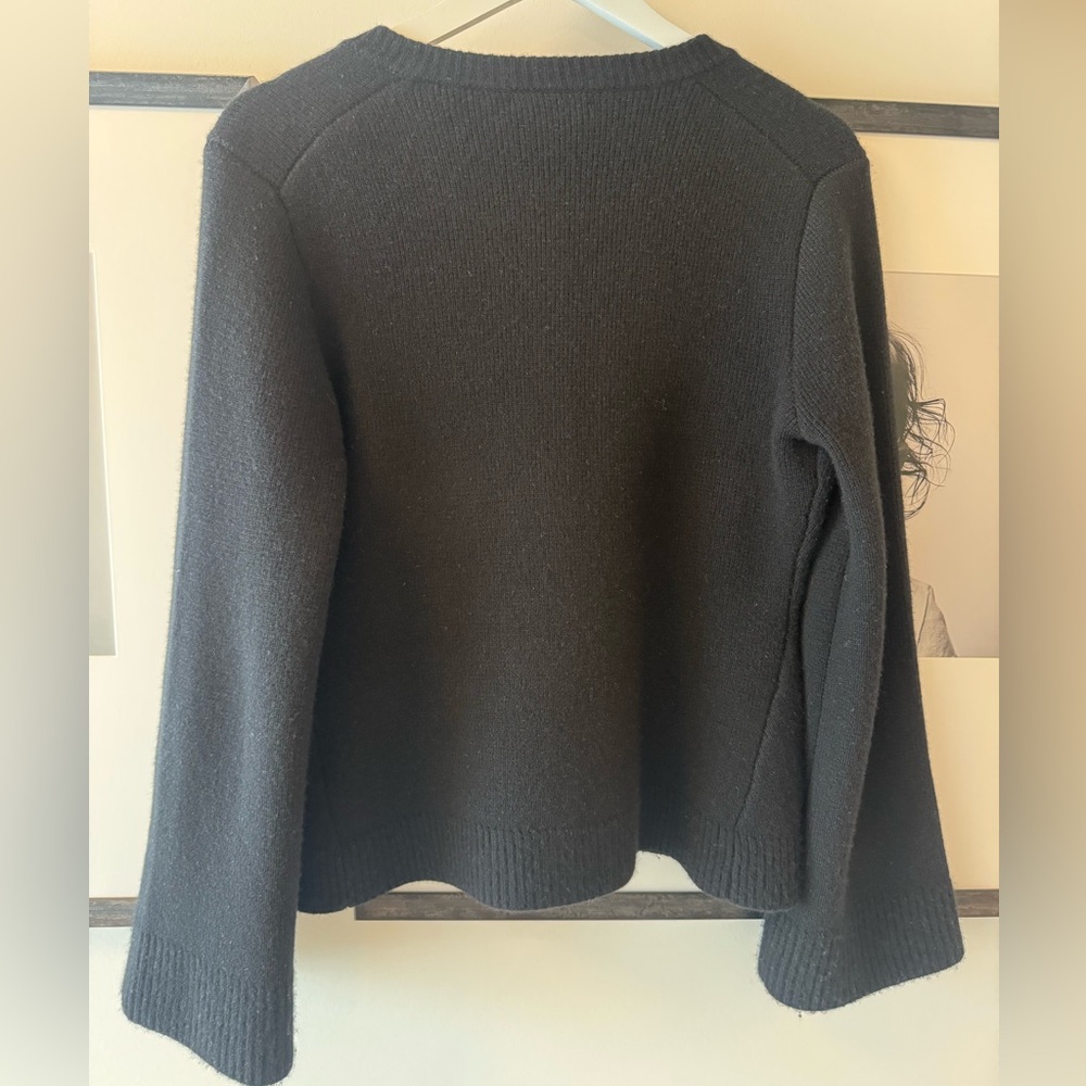Quince structured Black Button-Front Cardigan - Picture 4 of 5